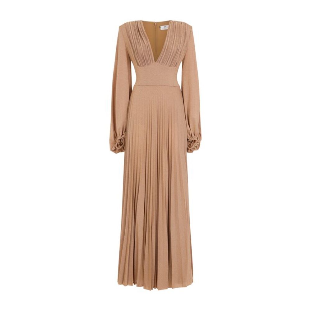 Elisabetta Franchi Long Jersey Lurex Dress Women